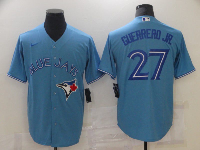 Men Toronto Blue Jays #27 Guerrero jr Light Blue Game Nike 2021 MLB Jerseys->los angeles angels->MLB Jersey